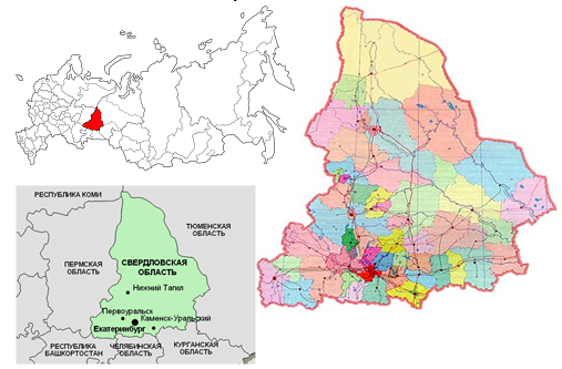 Свердловская область территория население. Карта плотности населения Свердловской области. Свердловская область на карте России с границами. Карта России с областями Свердловская область. Карта административного деления Свердловской области.